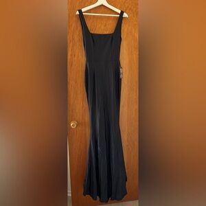 Unworn prom dress, tag still attached, long black dress